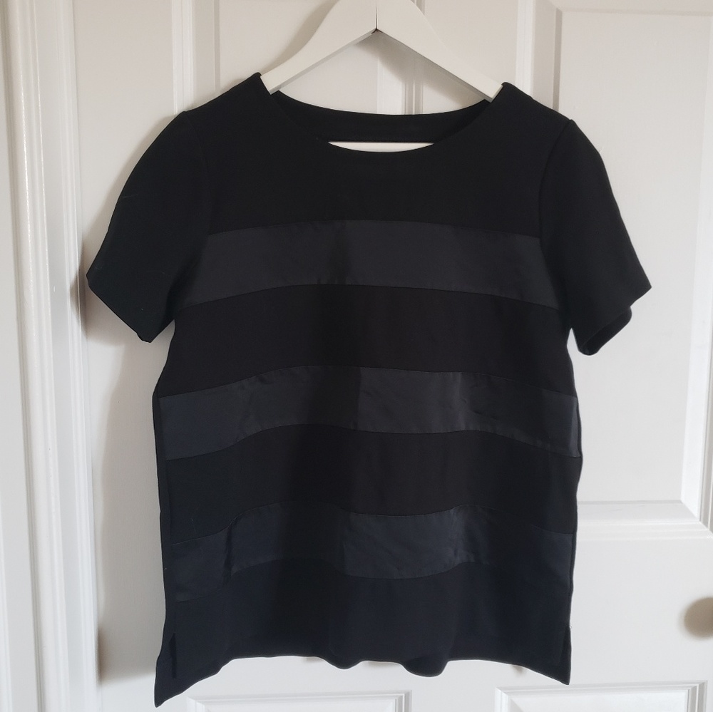 Madewell short sleeve black top